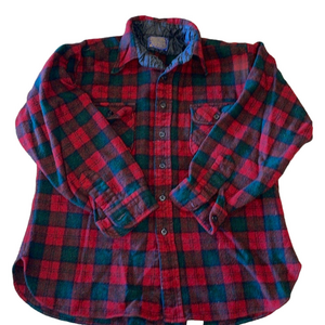 Pendelton Vintage Kids XL Red Plaid Wool Button Down Shirt/ Jacket
